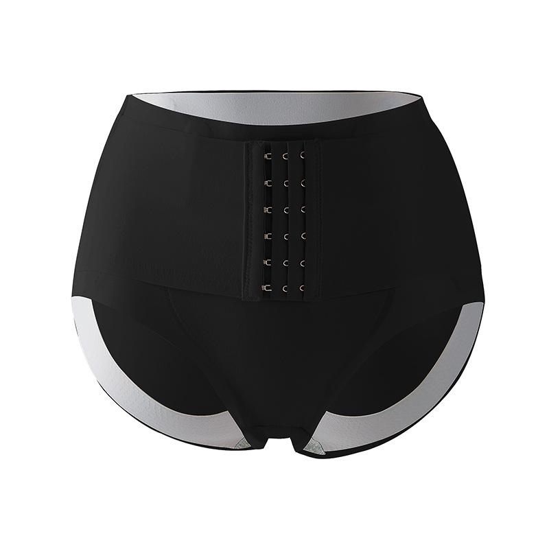 

Бесшовные утягивающие, подтягивающие бедра, корректирующие фигуру трусики со средней посадкой, с шестью рядами пуговиц для похудения в послеродовой период и предотвращения скручивания. XXL чёрный