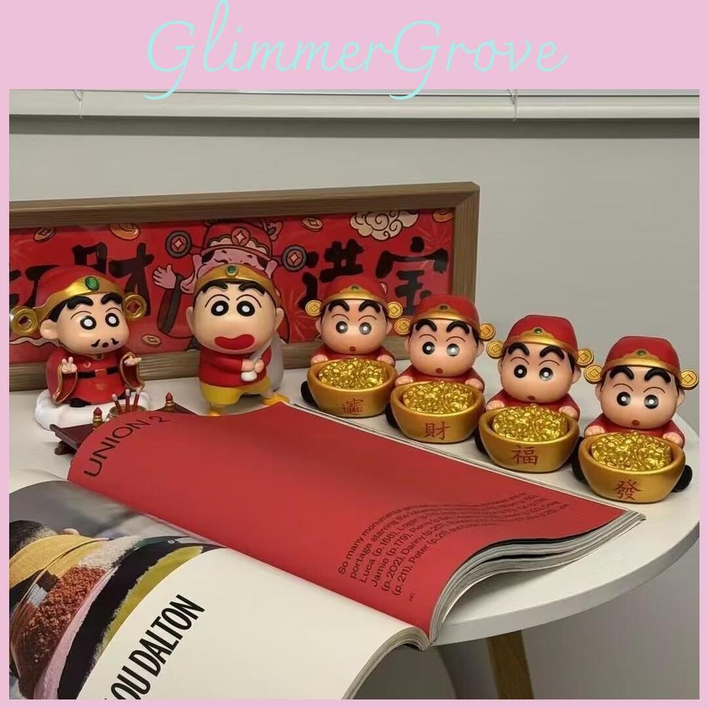 Crayon Shin Chan Pvc Car Decor With Handmade Assembly For Wealth Attracting Car Interior