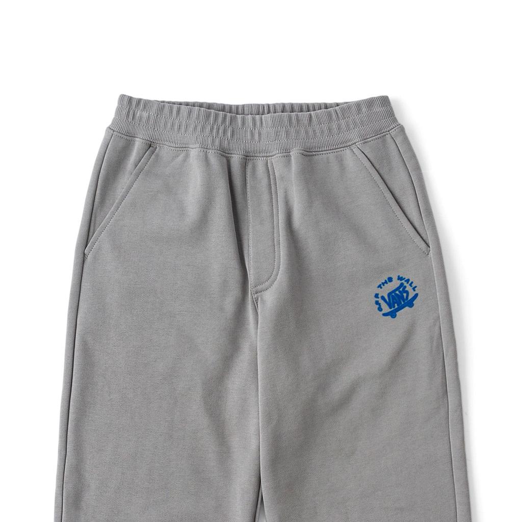 Vans Letter Embroidery Elastic Waist Loose Straight Leg Knit Sports Pants Kids Bottoms Gray VN000KJ6AF1