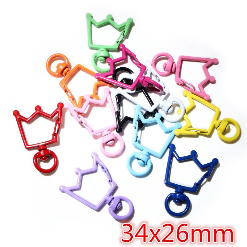 

10pcs Random Mix Snap Hook Trigger Clips Buckles For Keychain Lobster Clasp Hooks Key Ring Clasp DIY Jewelry Making Supplies
