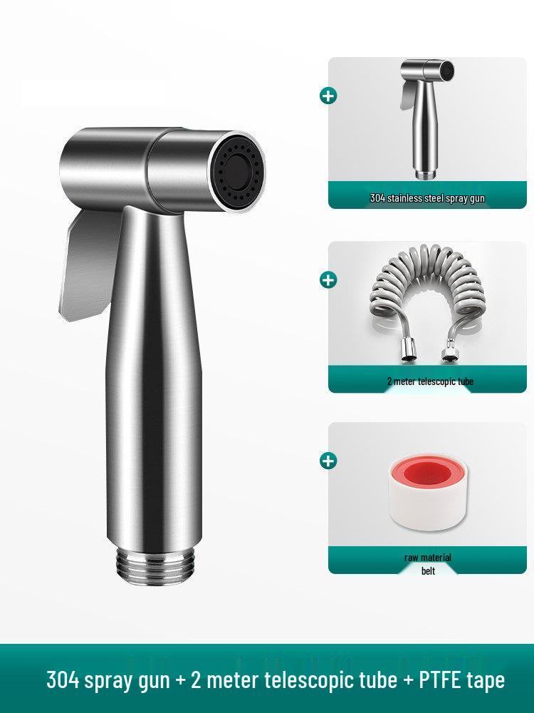 German Bidet Spray Gun Set: Toilet Faucet, Butt Washer, Shower Head & Water Booster Nozzle