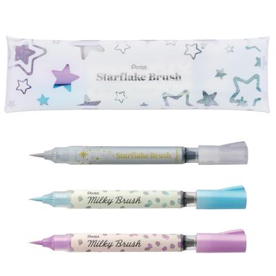 Farbpinselstift Sternflocke Pinsel Limited Milky Set Pastell Pastell (Silber, Blau, Violett) GFH-SPST1
