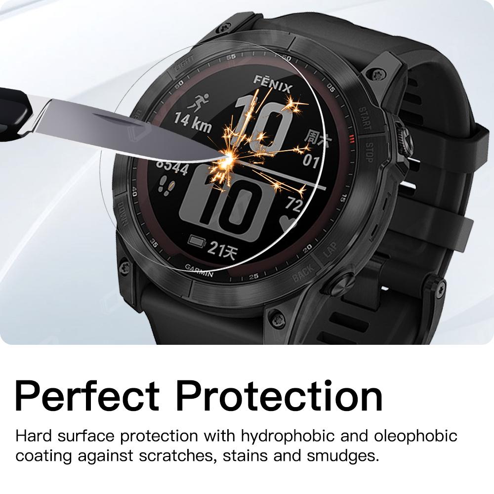 9H Tempered Glass For Garmin Fenix 8 7X 6X Pro 7 6 7S 6S 5 5S Solar AMOLED Screen Protector Glass Anti-scratch Film Accessories