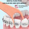 60 Buc. Ațe Dentare Ortodontice Pentru Aparate Dentare - Scobitori cu Ață Dentară Ortodontică Pentru Adulți și Copii Se Potrivește Sub Arcul Dentar