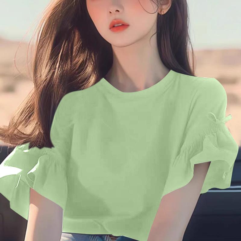 ZANZEA Women Casual Round Neck Summer Short Sleeve Blouse