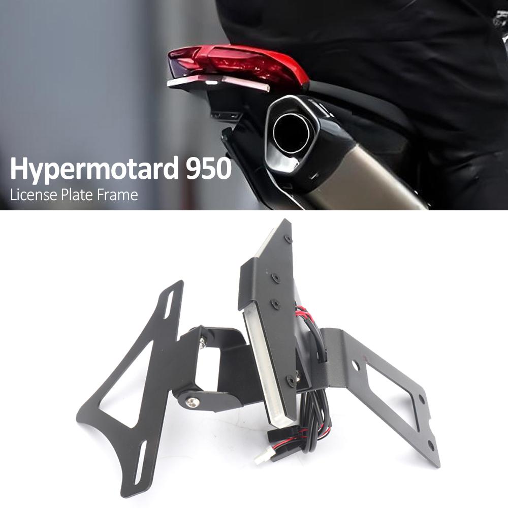 New Motorcycle Rear Short Tail Stock License Plate Holder Tailstock Bracket Kit For Ducati Hypermotard 950 / SP 2018-2023