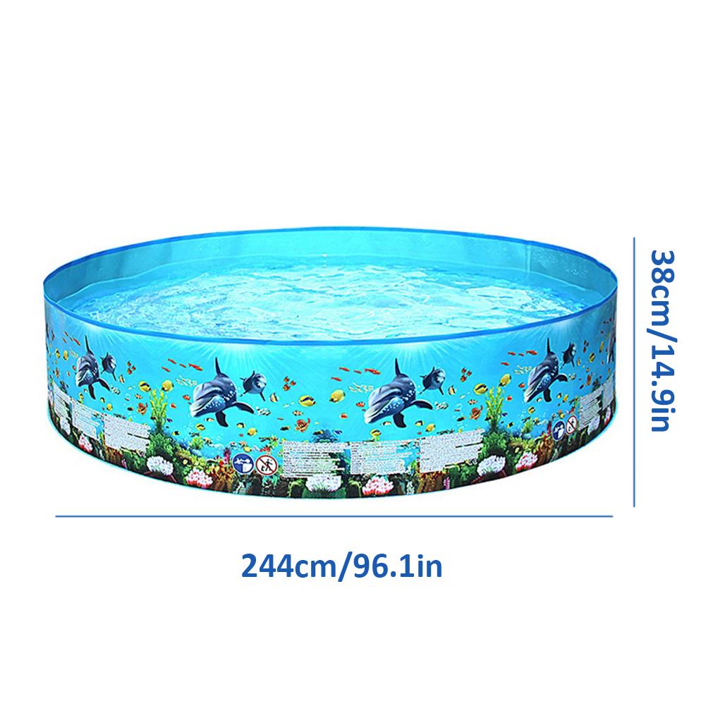 Foldable Swim Ball Pool Large Capacity Spray Pool Reusable Baby Bathtub Pool for Outdoor Indoor Playing Water Accessories