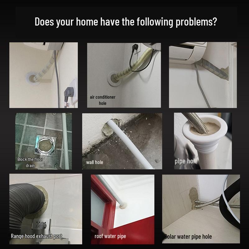 Household Air Conditioner & Sewer Pipe Sealant Clay: Leak-Proof, Rat-Proof Wall Repair & Gap Filler