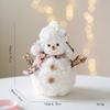 Cute Pink Red Plush Christmas Snowman Doll Decorative Item and Christmas Desktop Decoration Kids Gift  Navidad Decor