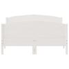 Vidaxl Bed Frame Without Mattress, White, 120X190 Cm, Solid Pine Wood