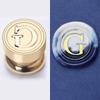 Mini Bamboo-Handled Stamp: 1.5cm Copper Head In Regular Script with Sealing Wax