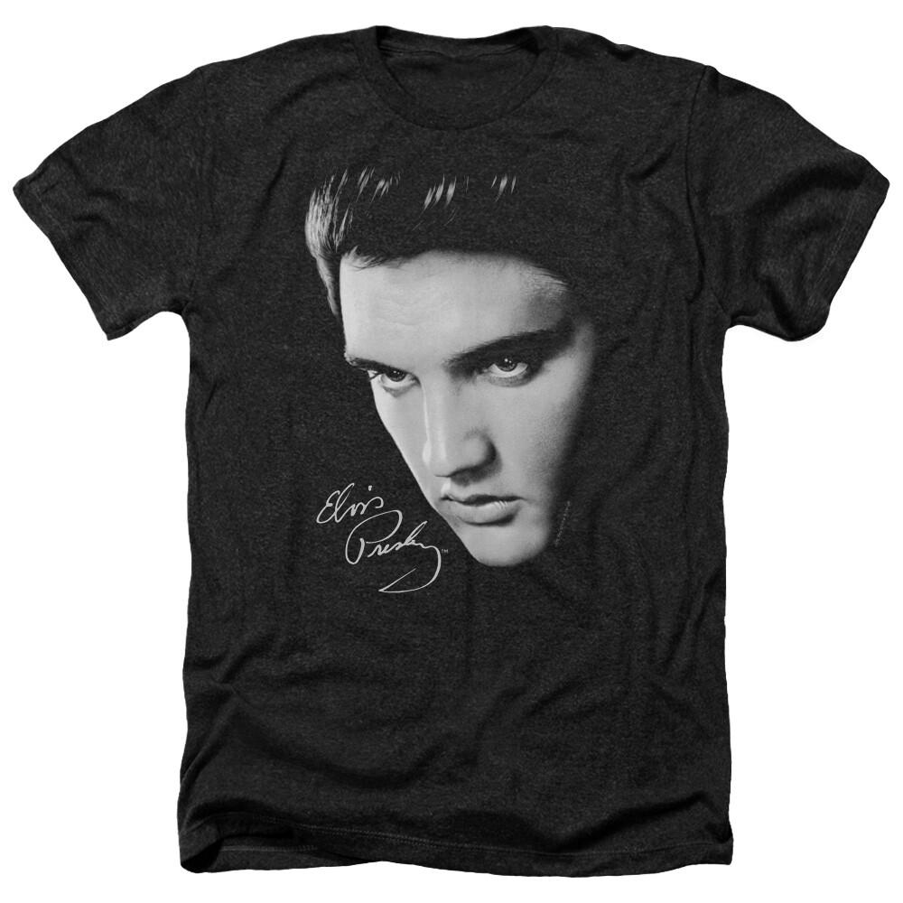 T-ShirtELVIS PRESLEY FACE Licensed Adult Men s Heather Band Tee Shirt SM-3XL M