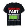 Casual Style Funny Warning Fart Graphic T-Shirt, Cotton Crew Neck Tee, Casual All-Season Knit Fabric Top with Applique Detail, Regular Fit - Adult