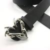Lady Waist Belt Punk Chain for Cowboy Cowgirl Carved Heart Buckle Retro Buckle Waist Chain Casual Belt