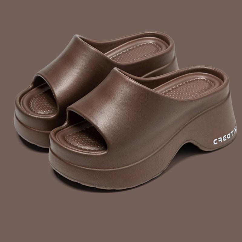Elegant Platform Wedge Heel Sandals Women Summer Soft Lightweight EVA Beach Slippers Woman's Thick Bottom Slippers