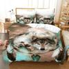 3D White Wolf Bedding Set  Aniaml Bedding Set Single Twin Double Queen King Cal King Size Bed Linen Set