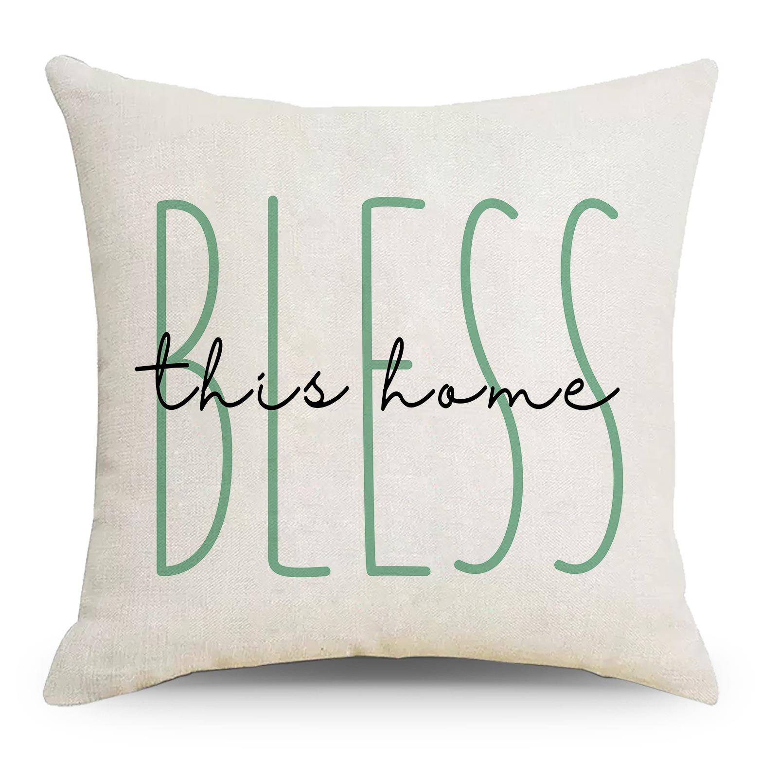 

Новая наволочка с принтом льна с зеленым лиственным растением, скандинавский домашний декор, диванная подушка 45 * 45Cm without pillow core