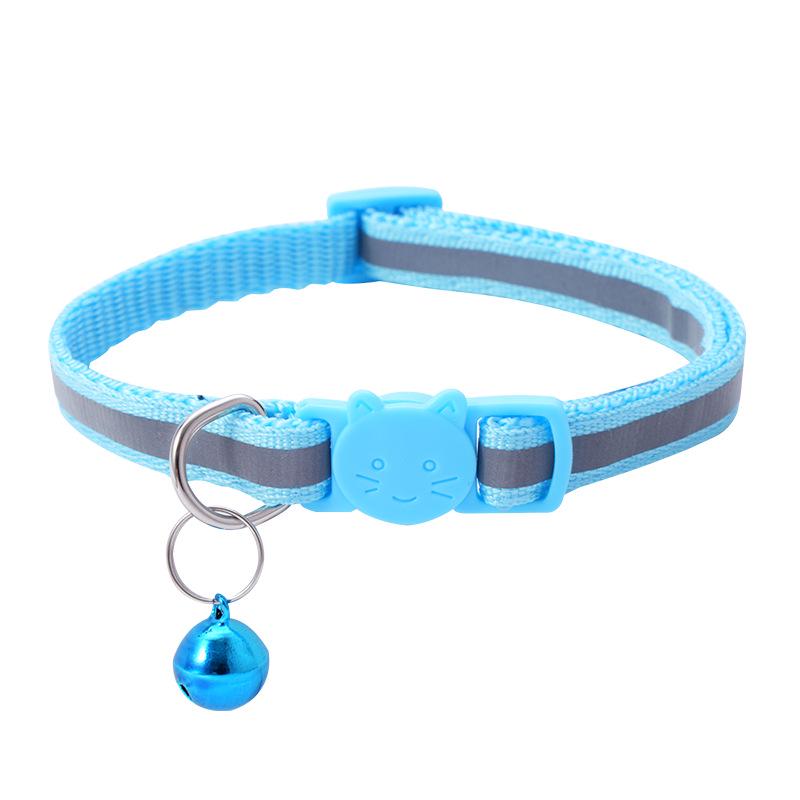 Reflektierendes Katzenhalsband mit Sicherheits-Aufreißverschluss und Glöckchen