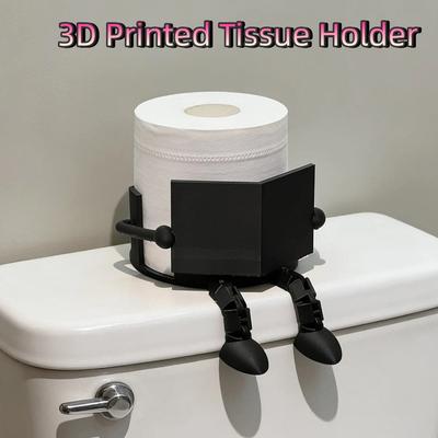 Reading Partner 3D Printed Tissue Holder Unique Novelty Tissue Roll Dispenser Plastic Toilet Paper Holder Kitchen