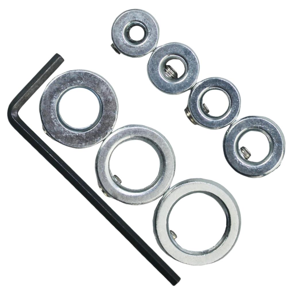7 Sizes Carbon Steel Drill Guide Stop Collars Controller Set Precise Depth Control For Wood Plastic Drilling Operations