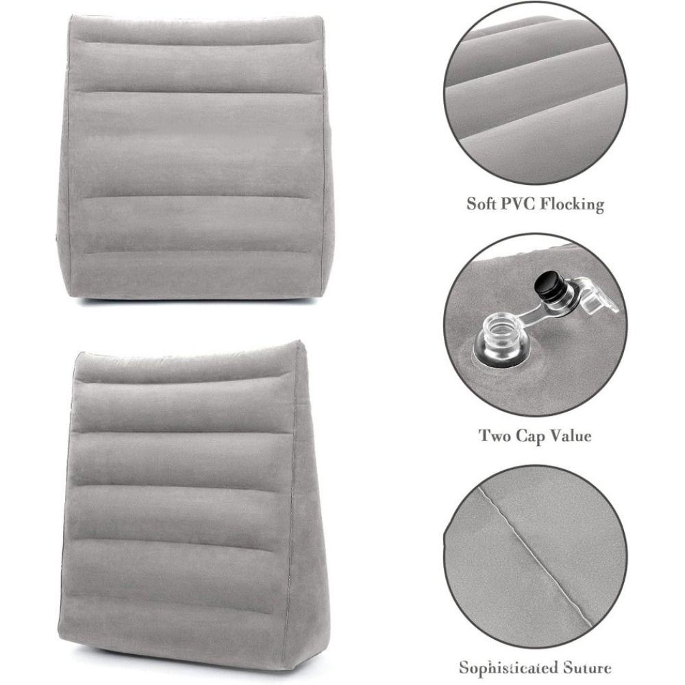 Back Support Wedge Pillow Ergonomic Inflatable Back Pillow for Travel Camping Sleeping