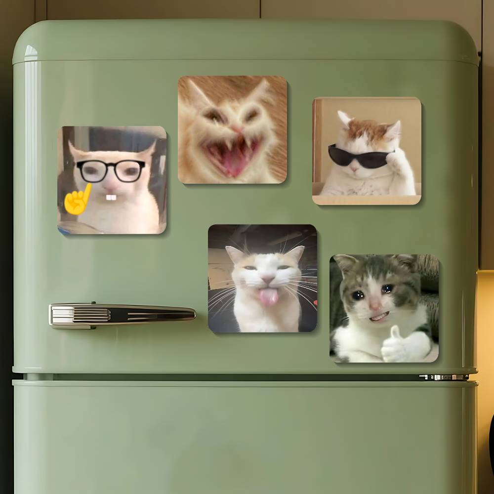 Grappige Kat Memes Koelkastmagneet Gepersonaliseerde Creatieve Magnetische Stickers Met Magneten