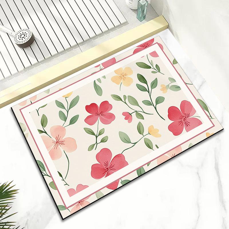 Bedroom Ins Wind Diatom Mud Absorbent Foot Mat Quick Dry Non-slip Mat Toilet Toilet Door Mat Cartoon Carpet