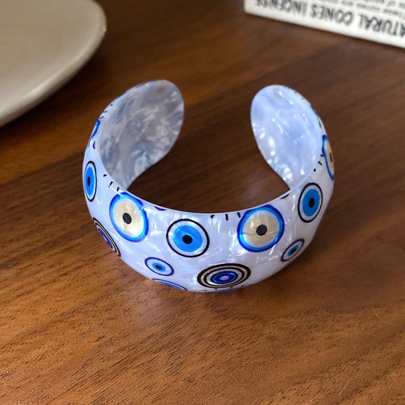 Europejski i Amerykański Akrylowy Geometryczny Okrągły Bransoletka - Luksusowa Wysokiej Klasy Przesadzona Biżuteria Ręczna