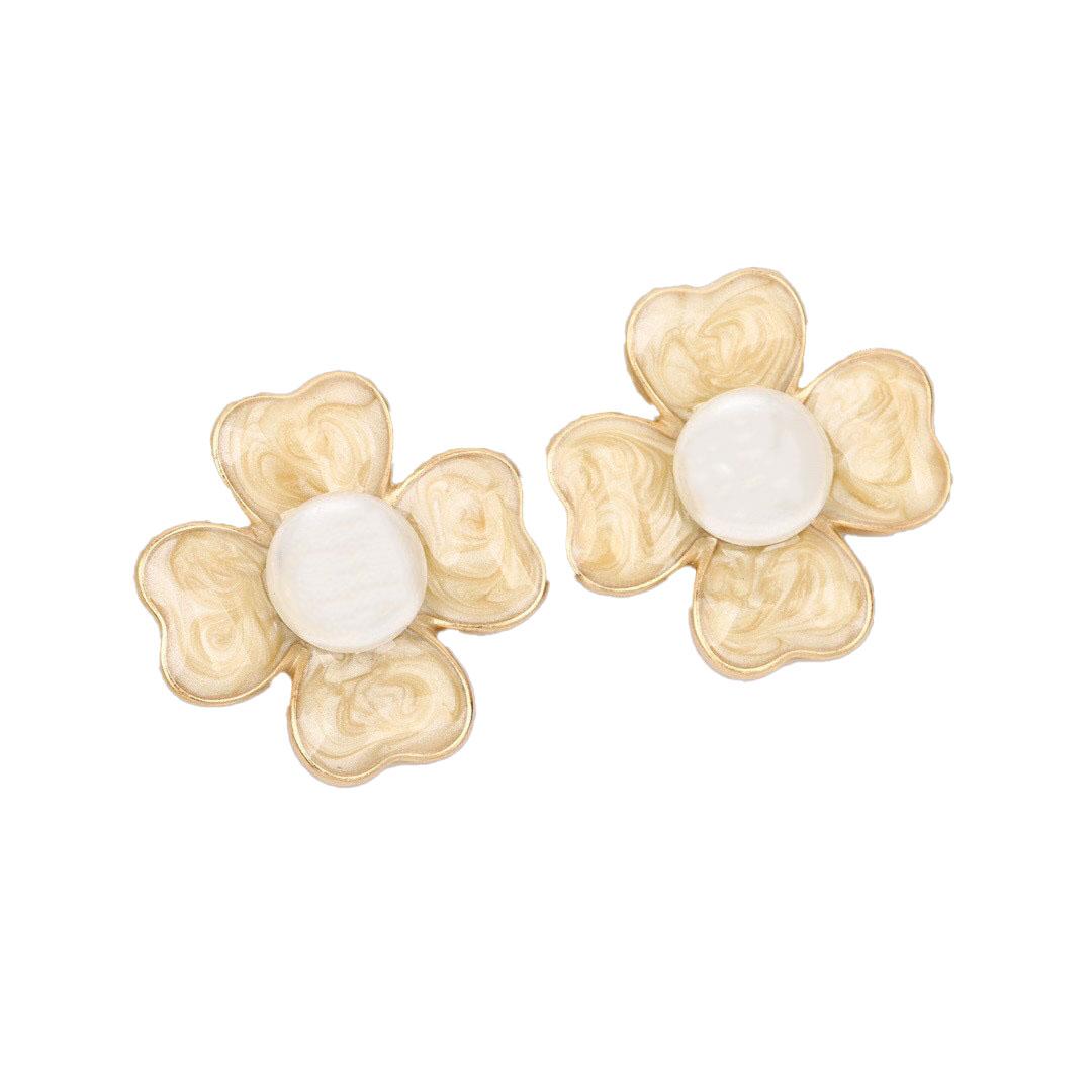 

New Hot Vintage Brand Earrings Luxury Jewelry for Women Fashion Flower Designer Eardrop Flower Type Lady Party Ear Stud Earrings жёлтый