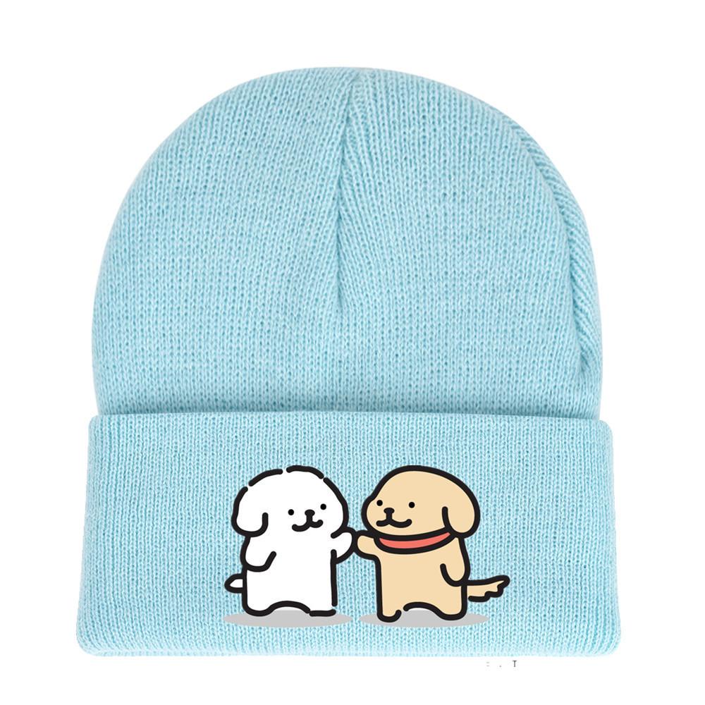 Winter Maltese Knit Hat With Printed Design For Men Women Casual Weather Cold