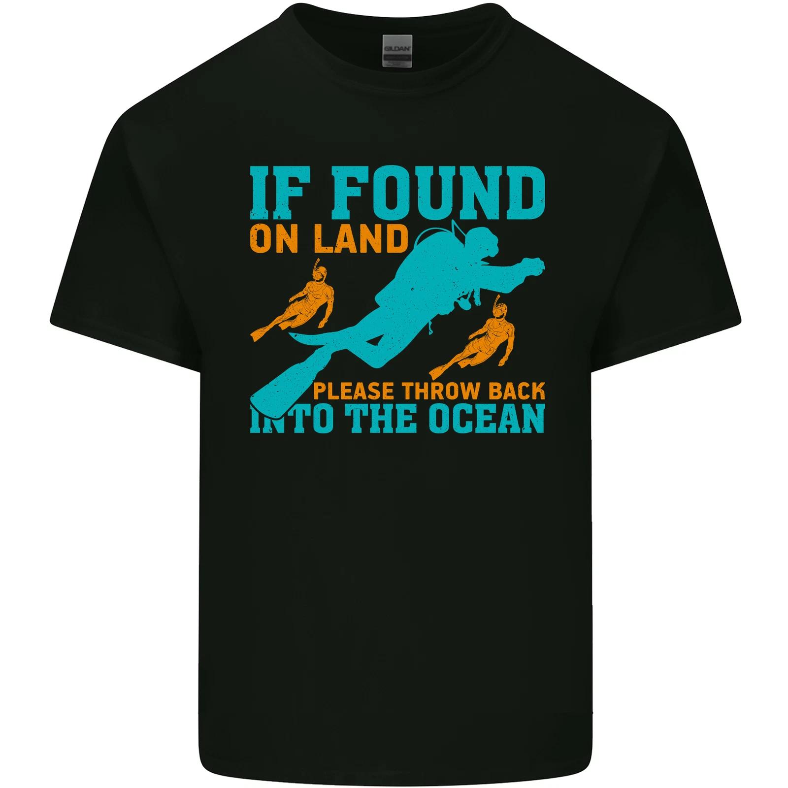 

If Found On Land Funny Scuba Diving Diver Kids T-Shirt Childrens S