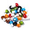 10pcs/lot Colourful Lampwork Beads Cute Mushroom Shape Loose Glass Beads For Jewelry Making DIY Craft Necklace Bracelet Findings