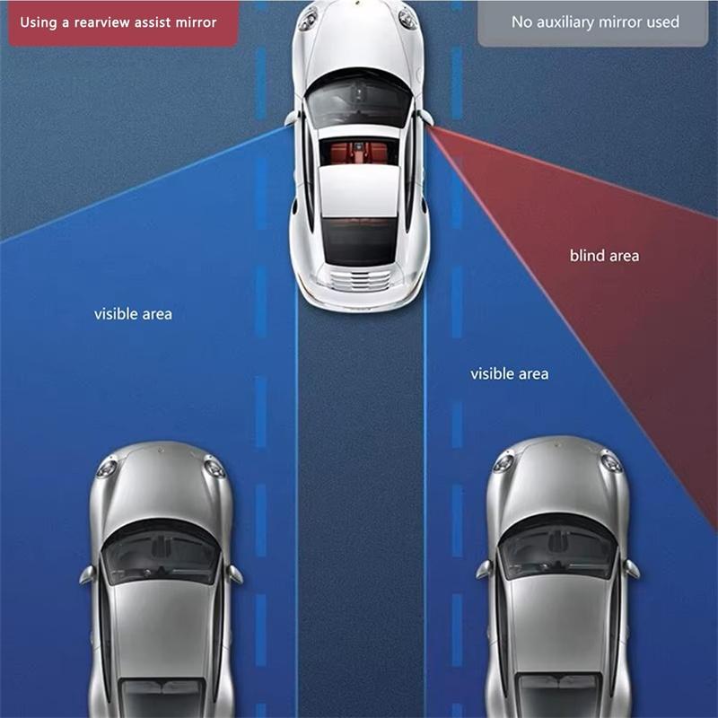 1pc Universal Car Mirror 360° Adjustable Wide Angle Side Rear Mirrors blind spot Snap way for Parking Auxiliary Rear View Mirror