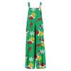 Women's Jumpsuit Halloween Print Casual Loose Vintage Shoulder Strap Cotton Linen