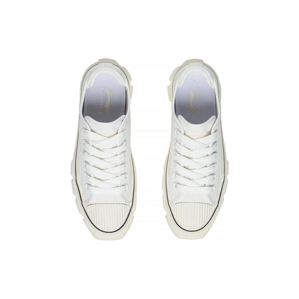 Li Ning CF Tracing Slip Resistant Abrasion Resistant Low top Sports Casual Shoes Unisex White AGCS204-1