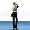 High-Waisted Slim Straight-Leg Jeans for Women, 2026 Spring/Autumn Trend, Floor-Length Cigarette Pants for Tall Figures.