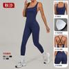 Adjustable shoulder strap yoga onesie women's dance beauty back tight sports fitness onesie 2