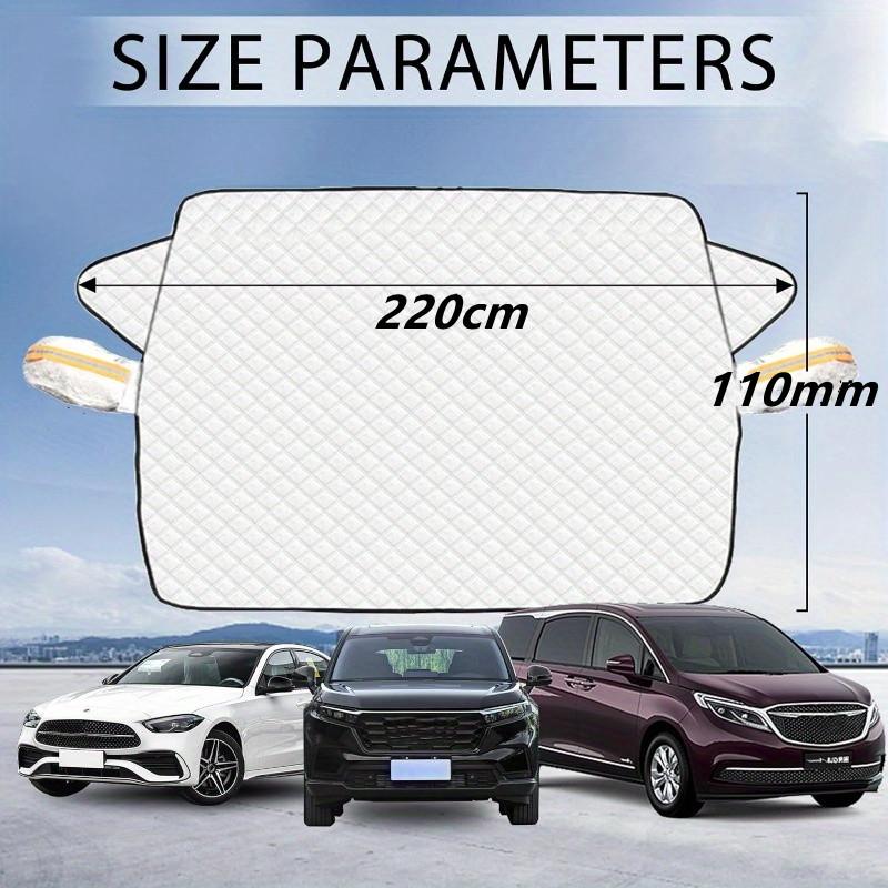 

220X110CM Автомобильное лобовое стекло с морозным и ледяным покрытием для большинства автомобилей, грузовиков, фургонов, внедорожников и многого другого 220x110cm белый