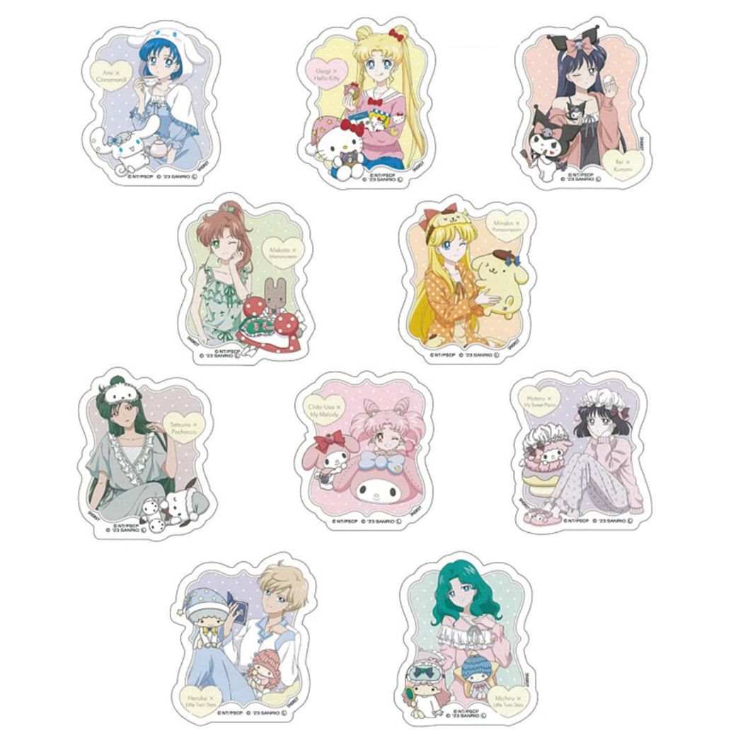 Sailor Moon x Sanrio Characters Clip Acrylic Collection 10 types Sun-Star Stationery goods character merchandise available mail delivery cinema