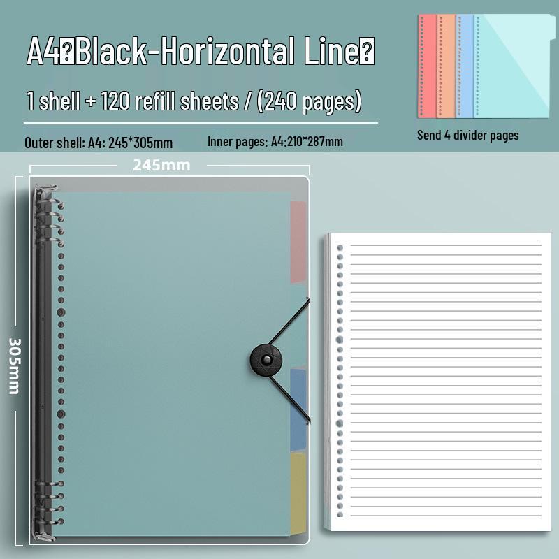 Extra Thick B5 Ring Binder Notebook with Loose-Leaf Refills - Comfortable for Hands, Perfect for Students