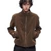 Lade Autumn "Modern Times" Retro Suede Stand Collar Harrington Jacket for Men and Women