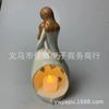 Resin Crafts Mother's Day Gift Candle Holder Resin Decorative Statue with Desktop Decoration