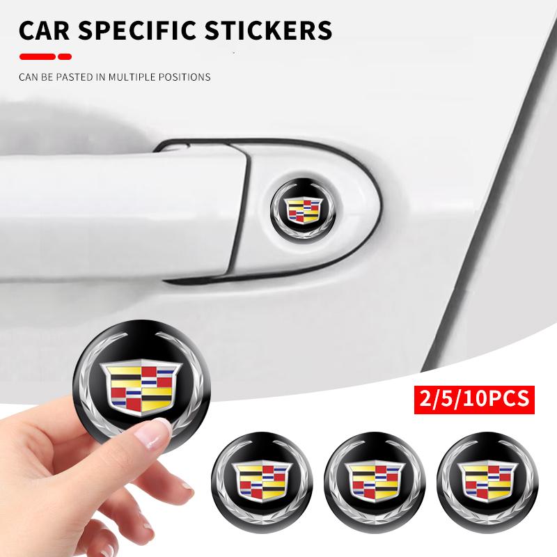 2/5/10Pc 15mm Car Lock Keyhole Stickers Decoration Protection For Cadillac Logo Escalade CTS ATS SRX XTS XT5 STS CT5 CT6 BLS XLR