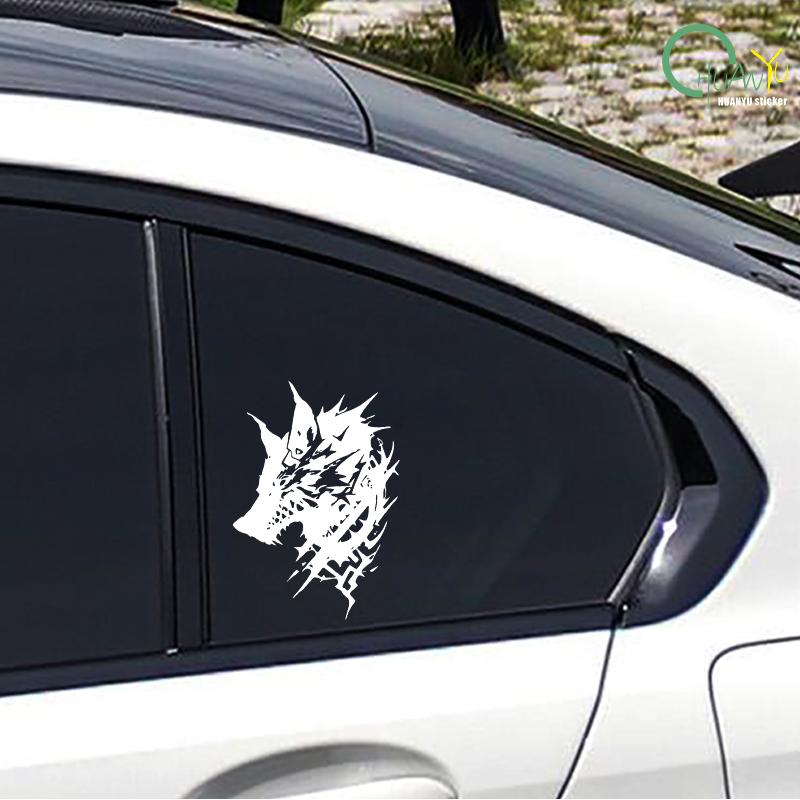 Electric car sticker dynamic motorcycle wolf head decoration  creative waterproof scratch protection
