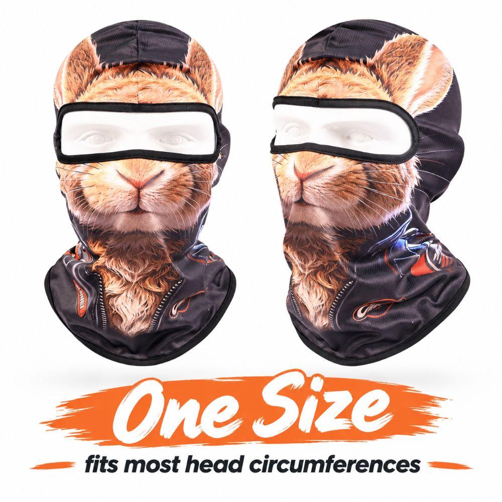 3D Printed Animal Pattern Funny Ski Mask Full Coverage Novelty Headwear  For Men Woman
