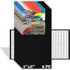 Variety Canvas 4 X 8 Inch Cotton Canvas Board For Painting, 7Oz Primed, Pack Of 6 Piece - Black