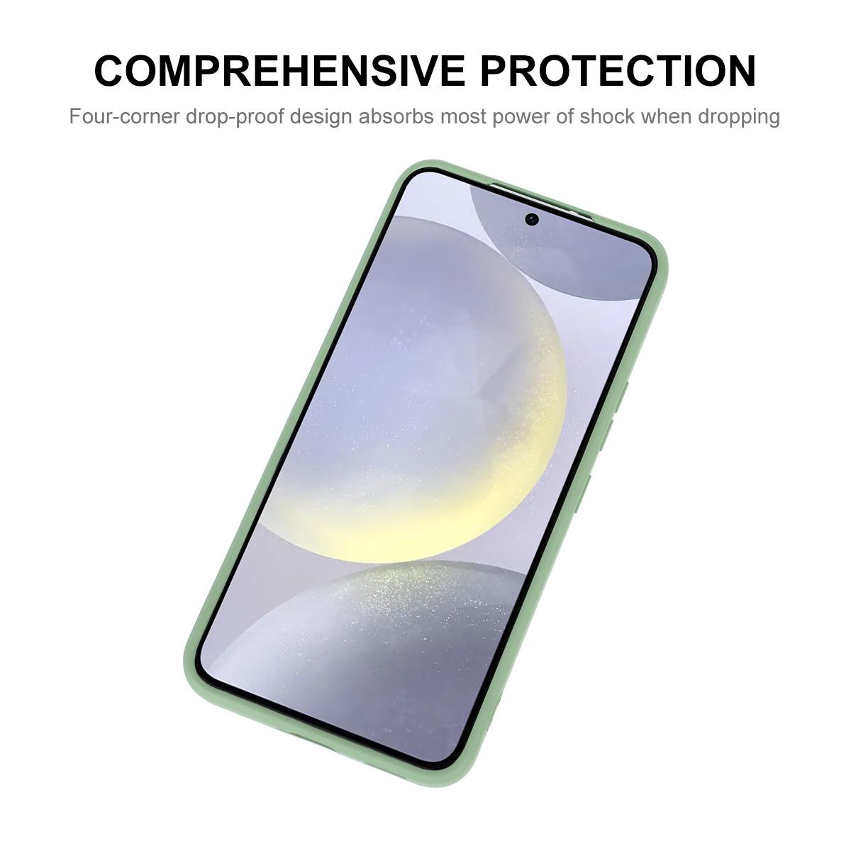 

For Samsung Galaxy S25 Silicone Case ENKAY HAT PRINCE Straight Edge Cell Phone Back Cover Pink