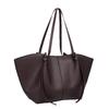 New Wing Bag, Lychee Patterned Leather Commuter Bag, Large Capacity Tote Bag, High-end Feeling Armpit Bag, Single Shoulder Handbag