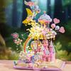 1388Pcs Pink Fantasy Castle Model Construction Blocks Set Diy Castle In The Sky Princess Palace Blocks Toys For Girl Birthday  Gifts