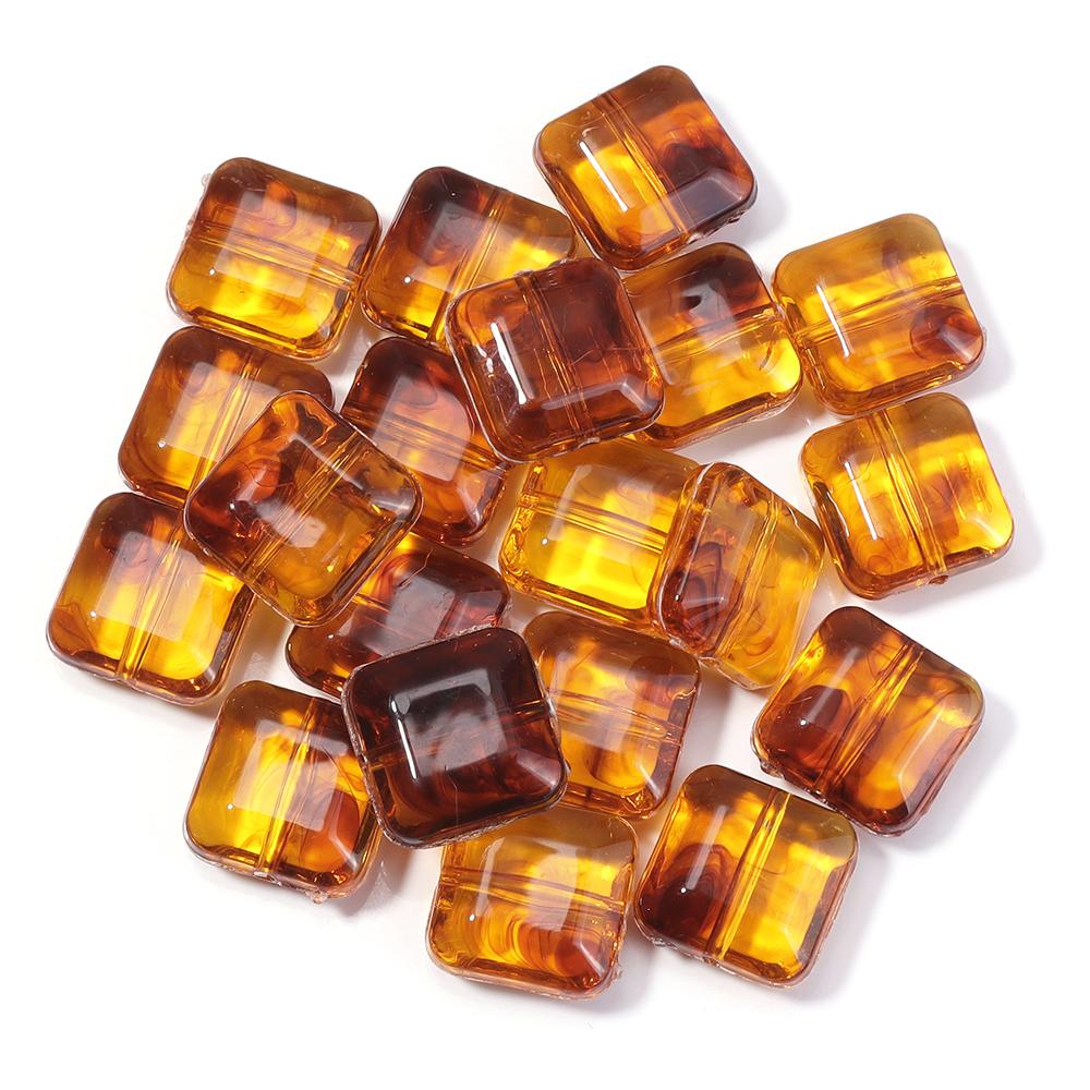 10-100pcs/lot Amber Color Acrylic Beads Oval Heart Pumpkin Shape Loose Spaced Beads For DIY Charms Bracelet Necklace Accessories